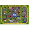 Home And Lifestyle Simply Wholesale Rugs | Kids Fun City Traffic Road 133X200Cm Green Grey Area Rug Default Title