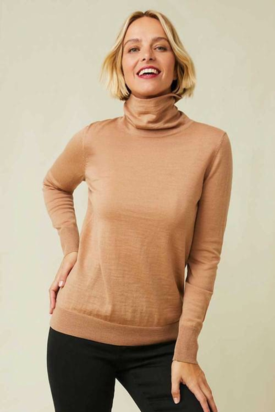 Women EziBuy Merino & Lambswool | Capture Merino Classic Roll Neck