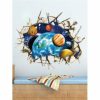 Home And Lifestyle HOD Health & Home Wall Decor | Wall Broken 3D Removable Ceiling Wall Stickers Planets- Colormix