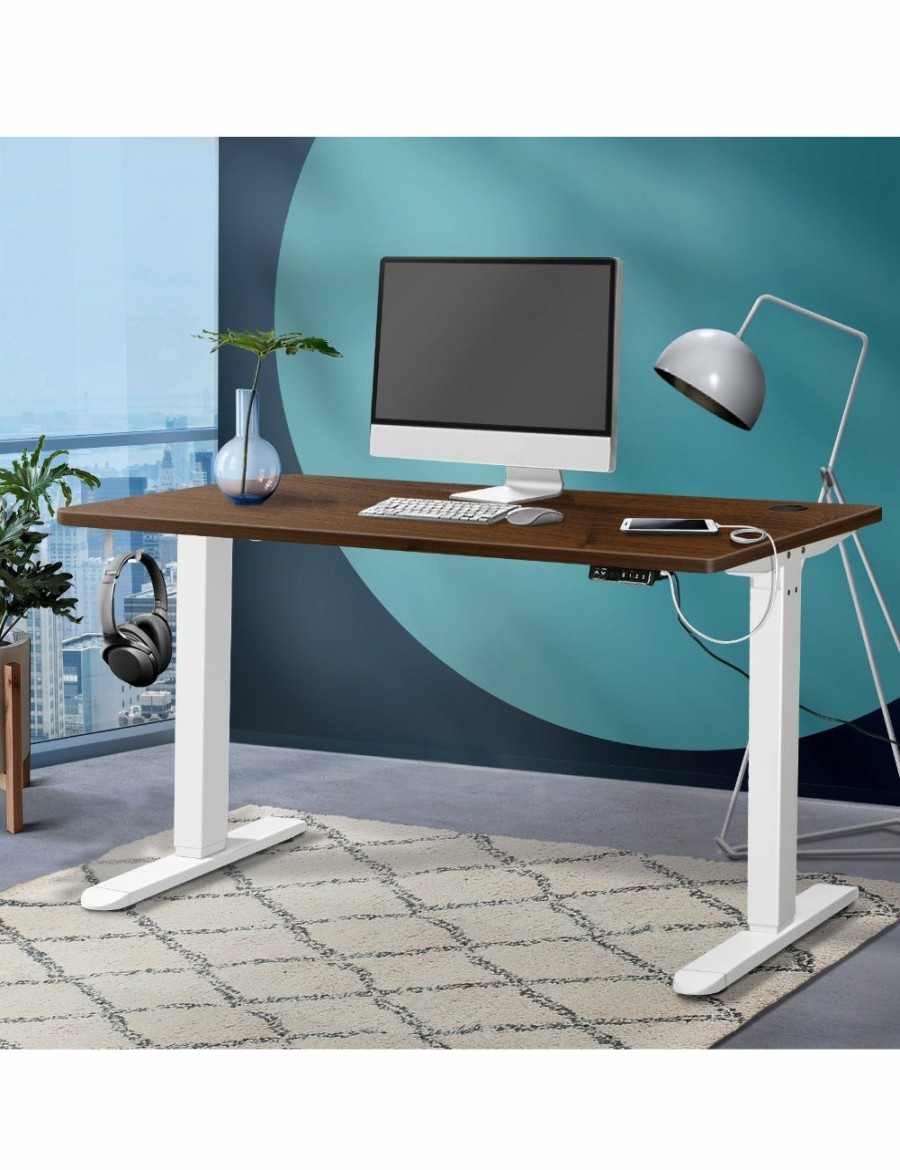 Home And Lifestyle Oikiture Desks | Oikiture Standing Desk Electric Height Adjustable Motorised Sit Stand Desk Rise