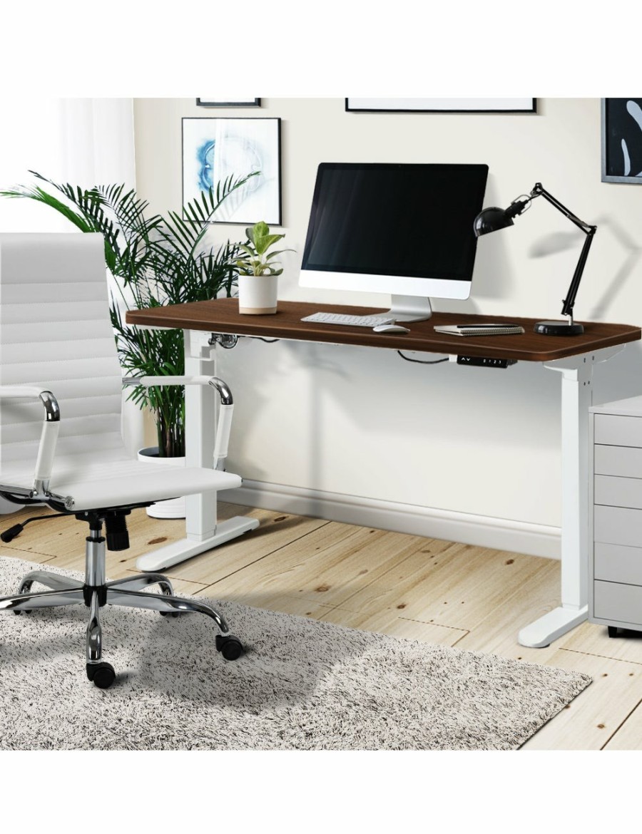 Home And Lifestyle Oikiture Desks | Oikiture Standing Desk Electric Height Adjustable Motorised Sit Stand Desk Rise