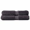 Home And Lifestyle CANNINGVALE Bath Sheets | 2Pc Canningvale Royal Splendour Bath Sheet Set Slate Home/Bathroom Decor