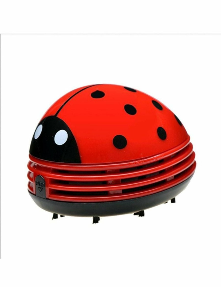 Home And Lifestyle HOD Health & Home Vacuum Cleaners | Mini Cute Ladybug Desktop Vacuum Cleaner Dust Collector For Home Office Table Cleaning Brush Mini Size Abs