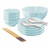 Home And Lifestyle Soga Dinnerware | Soga Light Blue Japanese Style Ceramic Dinnerware Crockery Soup Bowl Plate Server Kitchen Home Decor Set Of 9