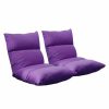 Home And Lifestyle Soga Recliners | Soga 2X Lounge Floor Recliner Adjustable Lazy Sofa Bed Folding Game Chair Purple