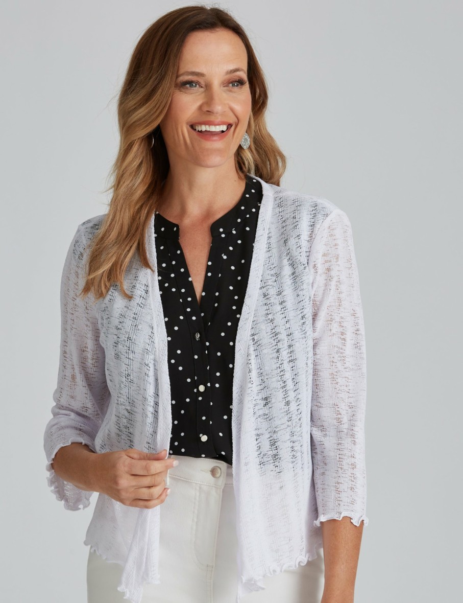 Women Millers Kaftans | Millers 3/4 Sleeve Slub Knit Cover Up Top