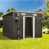 Outdoors Livsip | Livsip Garden Shed Outdoor Storage Sheds 2.38X1.31M Workshop Cabin Metal House