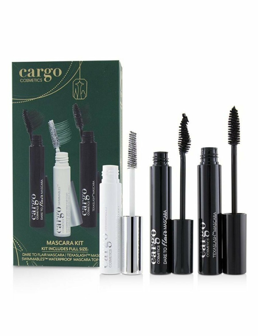 Beauty The Beauty Room Mascara | Cargo Mascara Kit: 1X Dare To Flair Mascara, 1X Texalash Mascara, 1X Swimmables Waterproof Mascara Topcoat