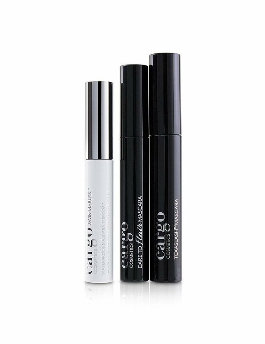 Beauty The Beauty Room Mascara | Cargo Mascara Kit: 1X Dare To Flair Mascara, 1X Texalash Mascara, 1X Swimmables Waterproof Mascara Topcoat