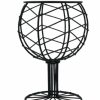 Home And Lifestyle HOD Health & Home Vases & Bowls | Wine Glass Shape Iron Fruit Bowl Basket Kitchen Home Decor- Black