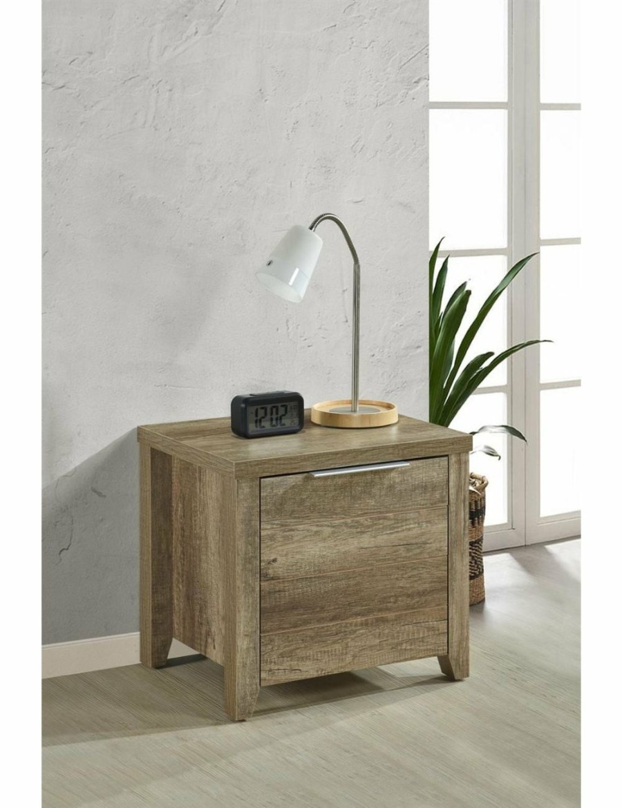 Home And Lifestyle Melbournians Furniture Bedside Tables | Bedside Table 2 Drawers Storage Table Night Stand Mdf In Oak