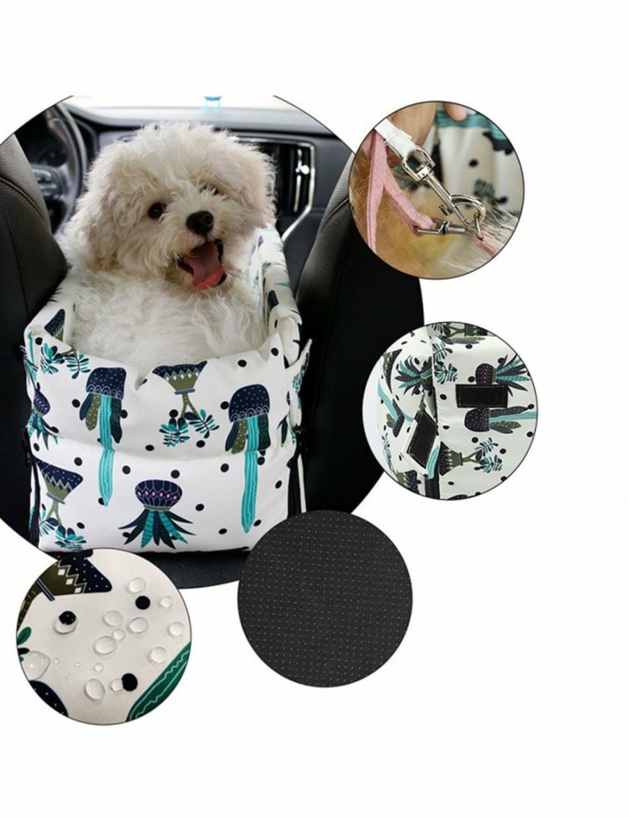 Home And Lifestyle Soga Pet Beds | Soga 2X Car Central Control Nest Pet Safety Travel Bed Dog Kennel Portable Washable Pet Bag White