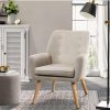 Home And Lifestyle Oikiture Armchairs & Sofas | Oikiture Armchair Lounge Chair Linen Accent Armchairs Tub Chairs Sofa Beige