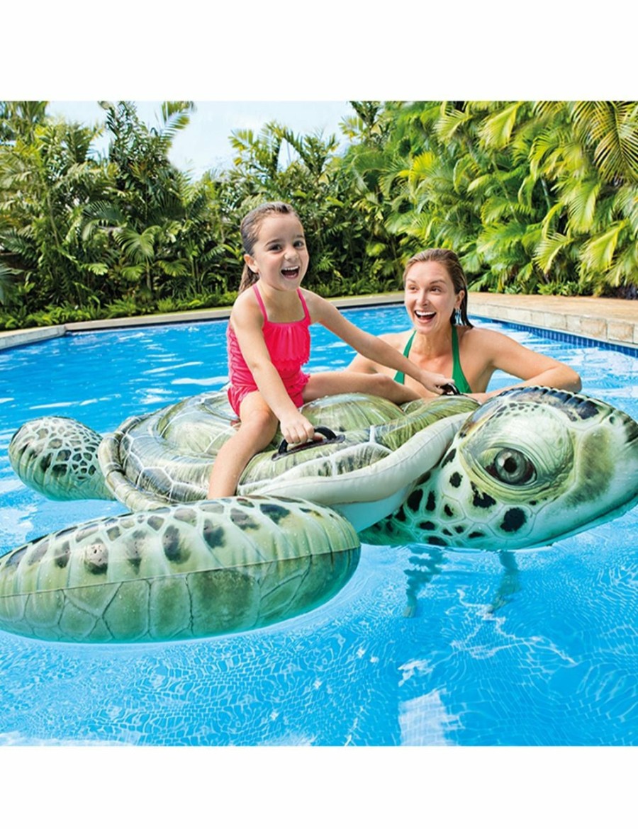 Outdoors INTEX | Intex Realistic Turtle Ride-On Inflatable Kids Floats 3Y+