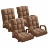 Home And Lifestyle Soga Recliners | Soga 4X Foldable Lounge Cushion Adjustable Floor Lazy Recliner Chair With Armrest Coffee