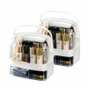 Beauty Soga | Soga 2X 2 Tier White Countertop Makeup Cosmetic Storage Organiser Skincare Holder Jewelry Storage Box With Handle