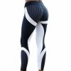 Women ICB Active Bottoms | Honeycomb Printed Yoga Pants - Black With White