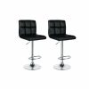 Home And Lifestyle NNEKGE Bar Stools | Nnekge Bar Stool 2 Pack L Shape Black 38.5Cm Indoor Furniture