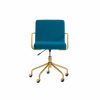 Home And Lifestyle NNEKGE Office Chairs | Nnekge Del Mar Velvet Office Chair (Teal)