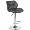 Home And Lifestyle Melbournians Furniture Bar Stools | 2X Black Bar Stools Faux Leather Mid High Back Adjustable Crome Base Gas Lift Swivel Chairs