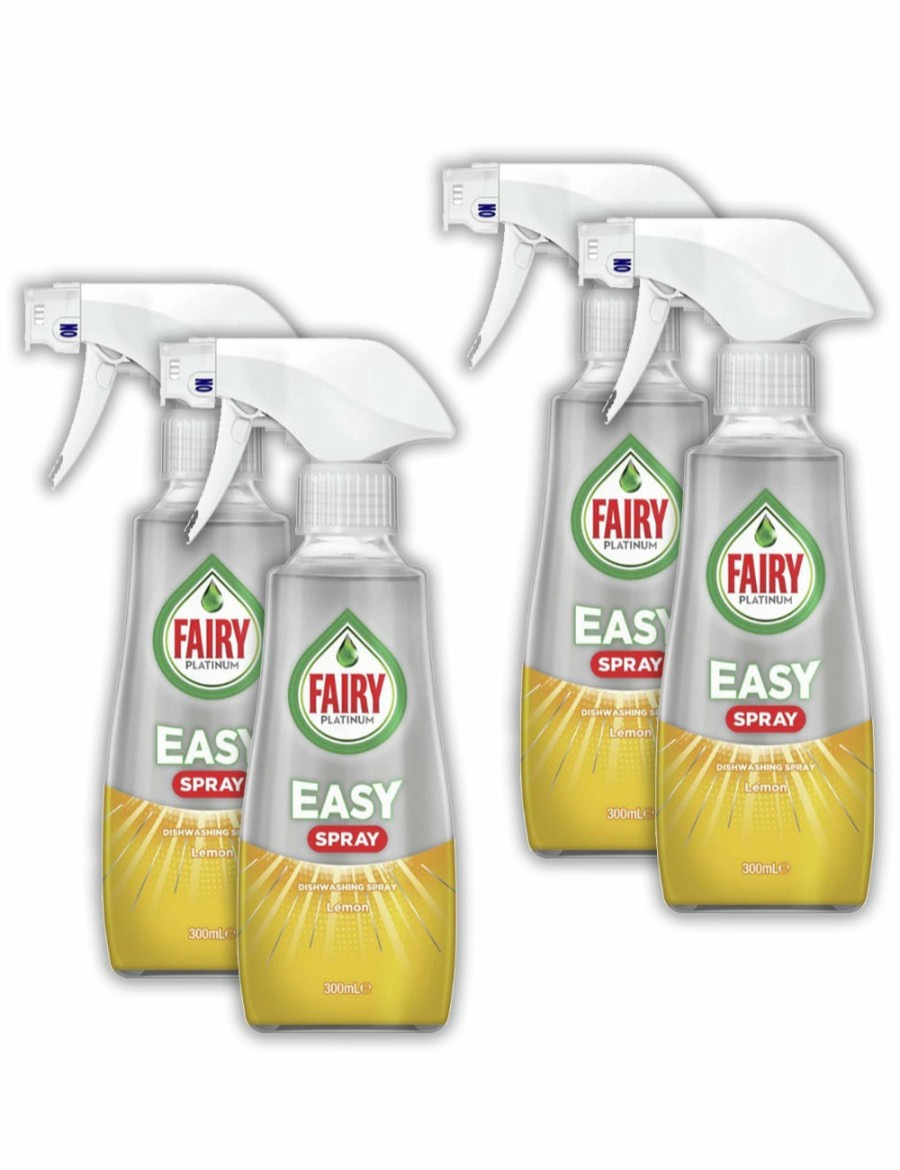 Home And Lifestyle FAIRY Household Cleaning | 4X Fairy 300Ml Easy Spray Dishwashing Spray/Wipe Lemon Home Dishes Cleaning