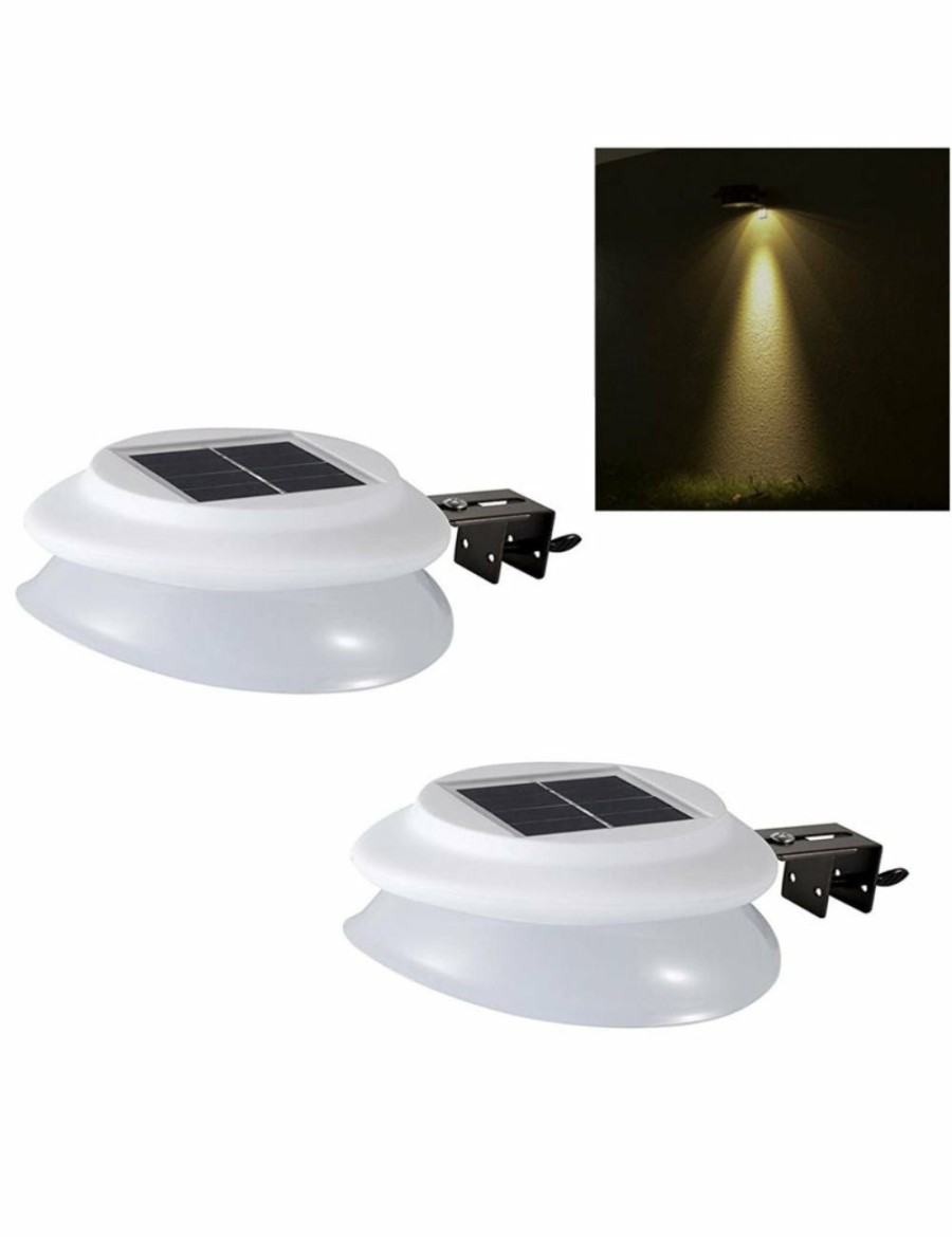 Outdoors ICB | Outdoor Solar Gutter Led Lights - Sun Power Smart Solar Gutter Night Utility Security Light - 2Packs