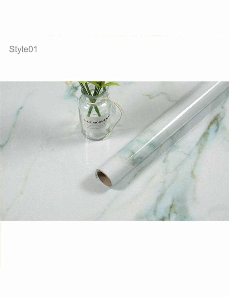 Home And Lifestyle HOD Health & Home Wallpaper | 5-Meter Marble Vinyl Film Black Wallpaper Film Sheet Furniture Wrap Sticker- Black- Type 1