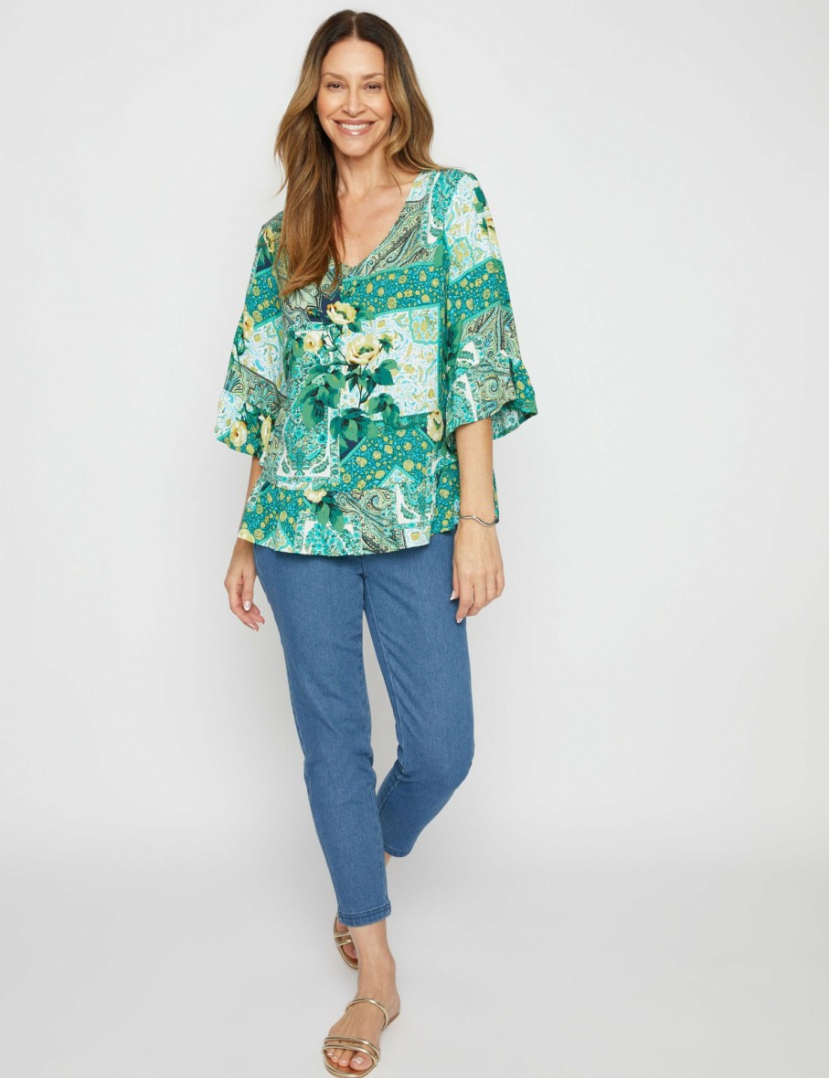 Women Millers Shirts & Blouses | Millers 3/4 Sleeve Frill Hem Blouse