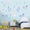 Home And Lifestyle HOD Health & Home Wallpaper | Wallpaper & Decals Cute Unicorn Rainbow Cloud Star Heart Wall Decal Removable Wall Stickers - Rainbow