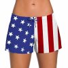 Women Azura Exchange Swim Shorts | Violet Strap Trim Black Women Swim Boardshort