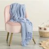 Home And Lifestyle Renee Taylor Blankets | Renee Taylor Crystal 100% Acrylic Throw Blue