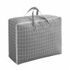 Home And Lifestyle Soga Luggage | Soga Grey Plaid Medium Storage Luggage Bag Double Zipper Foldable Travel Organiser Essentials