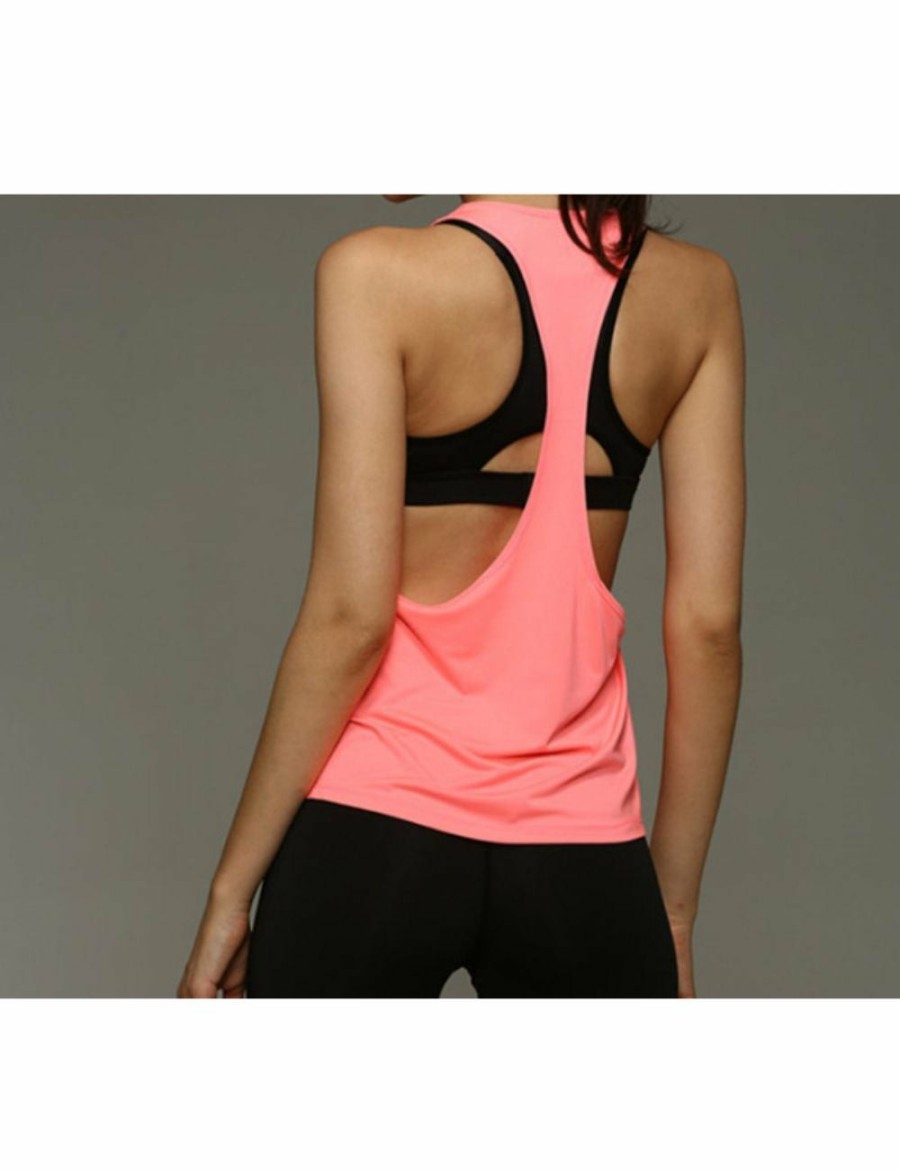 Sport & Fitness SPORX | Sporx Women'S Quick Dry Yoga Tanks Tops Sleeveless Pink