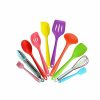 Home And Lifestyle HOD Health & Home Cooking Utensils | 10 Pieces Color Silicone Non-Stick Utensil Silicone Kitchenware Set