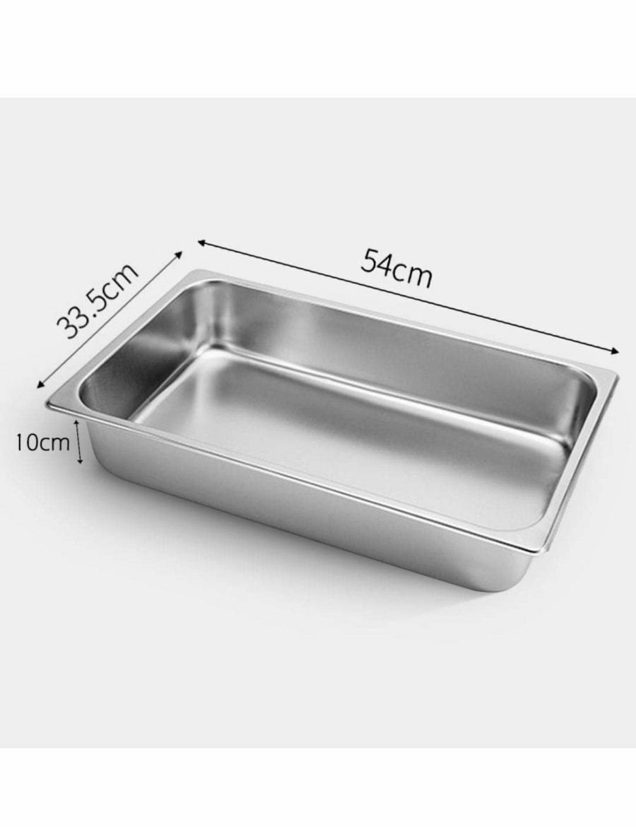 Home And Lifestyle Soga Cookware | Soga Gastronorm Gn Pan Full Size 1/1 Gn Pan 10Cm Deep Stainless Steel Tray