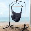 Outdoors Gardeon | Gardeon Outdoor Hammock Chair With Stand Swing Hanging Hammock With Pillow Grey