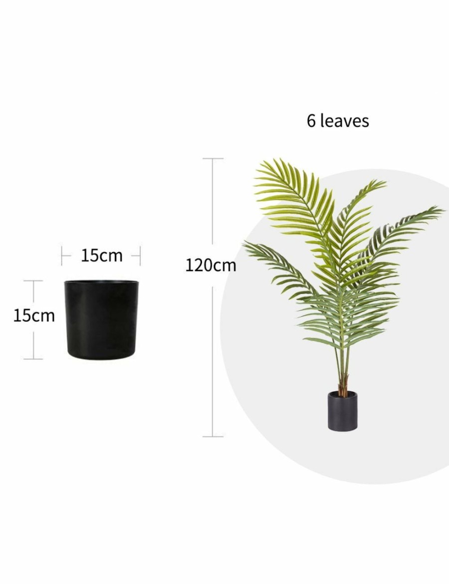 Home And Lifestyle Soga Artifical Plants | Soga 4X 120Cm Green Artificial Indoor Rogue Areca Palm Tree Fake Tropical Plant Home Office Decor