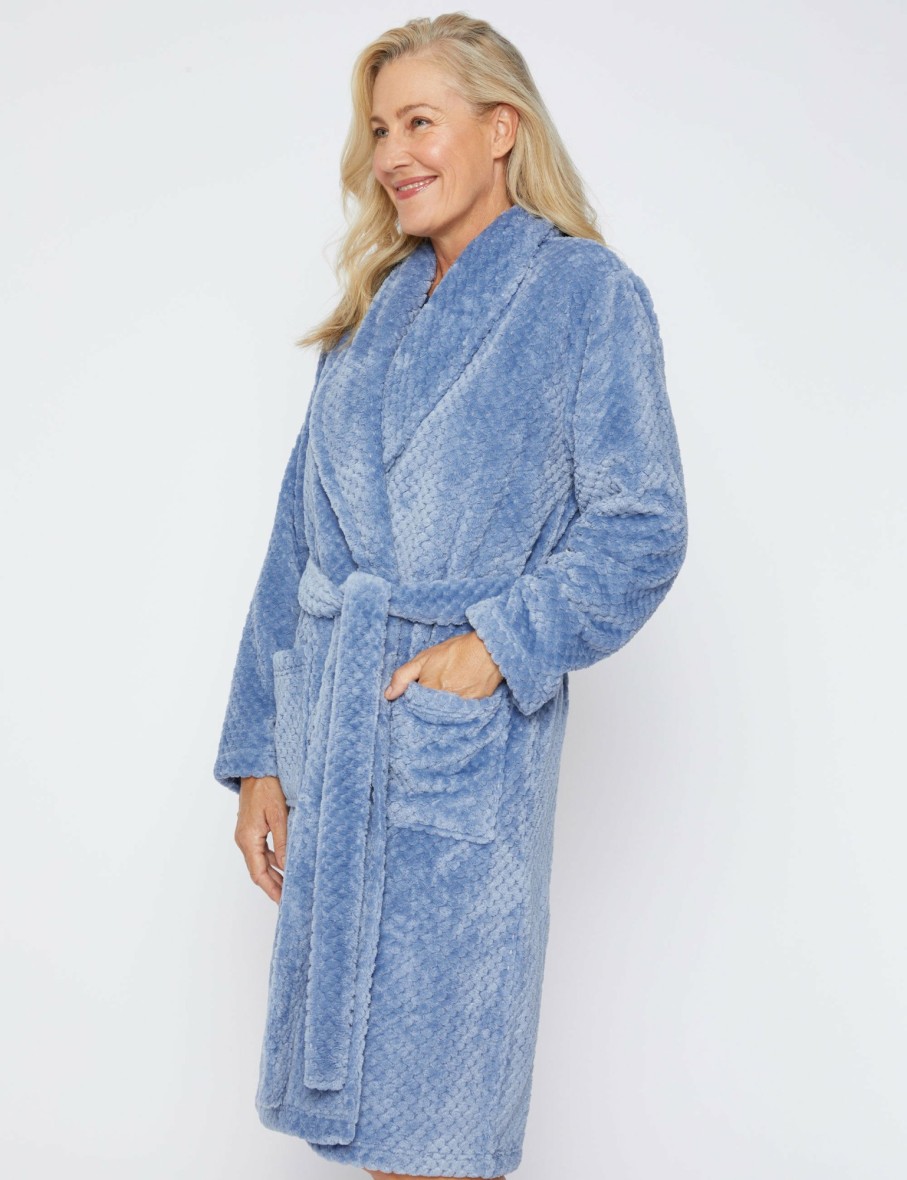 Women Millers Robes | Millers Long Sleeve Textured Wrap Robe