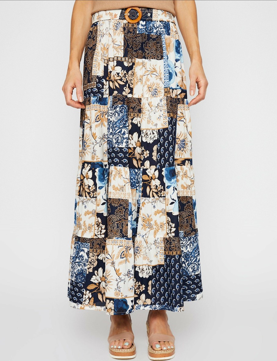 Women Millers Skirts | Millers Printed Maxi Skirt With Belt