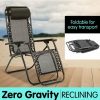 Outdoors Wallaroo | Zero Gravity Reclining Deck Chair - Black