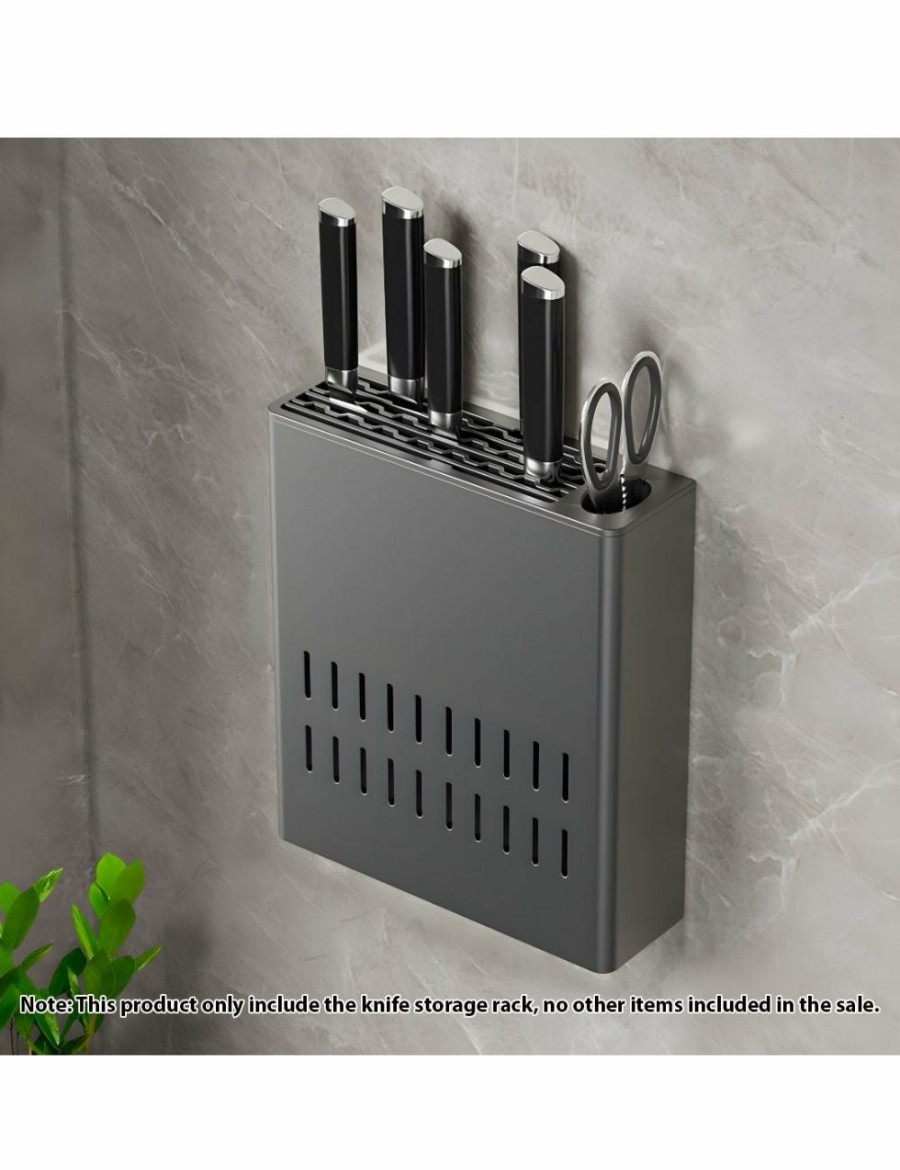 Home And Lifestyle Soga Food Preparation | Soga Wall Mounted Kitchen Knife Storage Rack Space-Saving Organiser